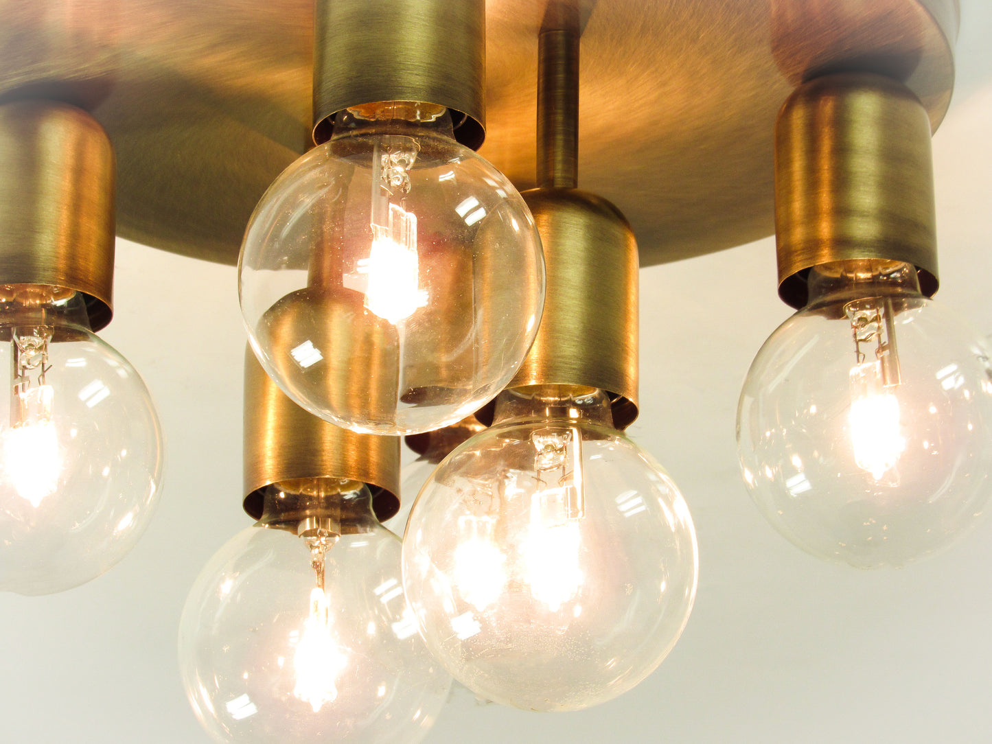 Sculptural Circular Ceiling Light — Minimal Globe Flush Mount