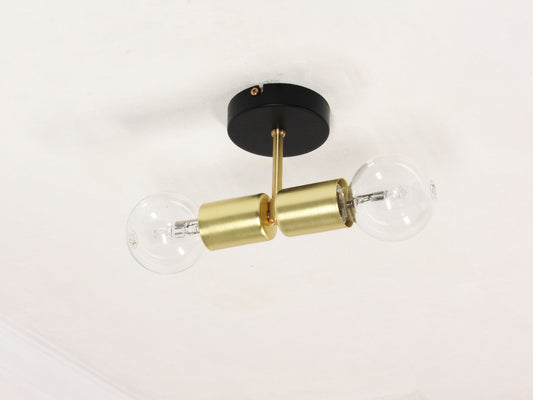 Axis Double Wall Light— Minimal semi Flush Bathroom Fixture