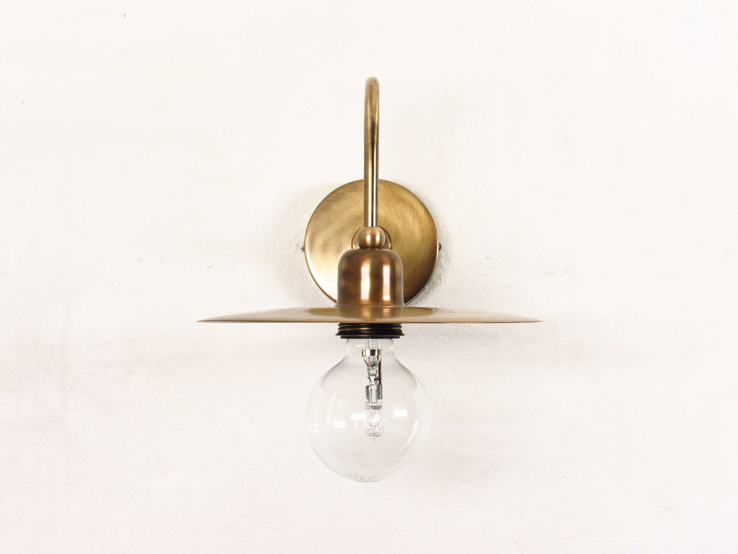 Gooseneck Wall Sconce – Disc Shade