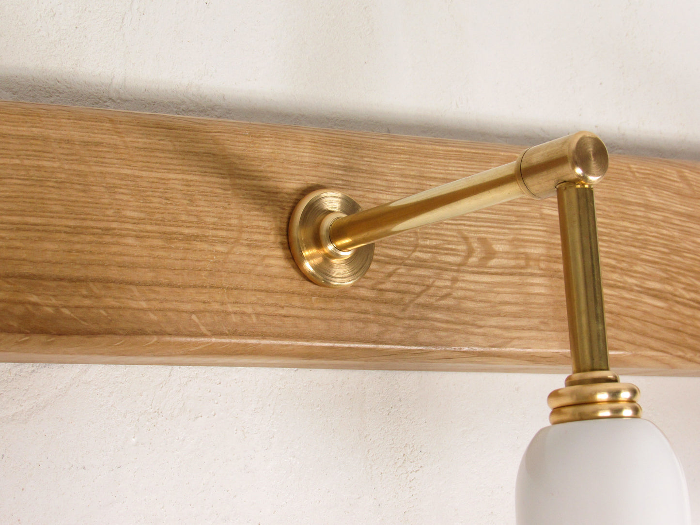 Linear Vanity Wall Sconce – Wood & Brass