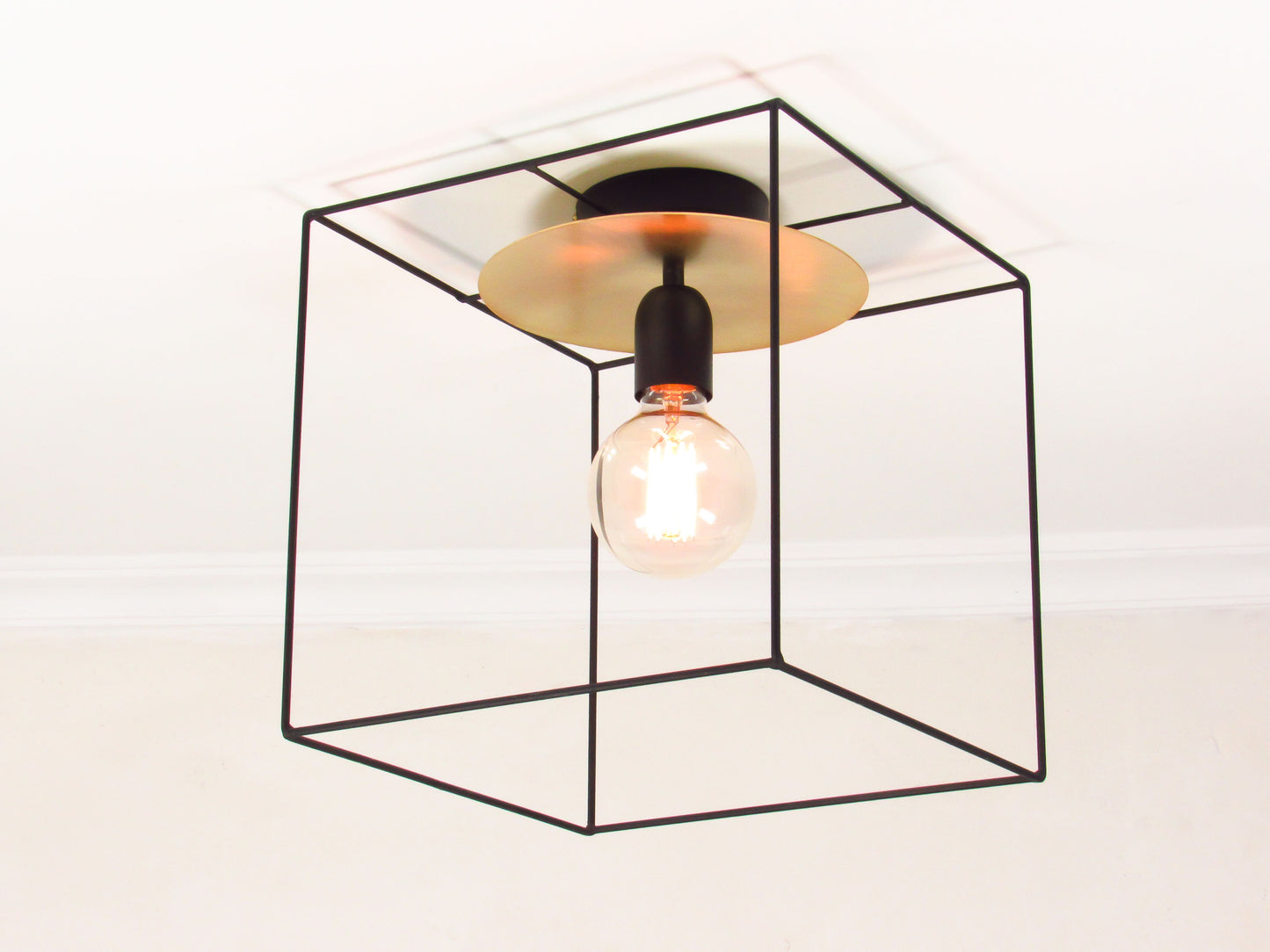 Cage Flush Mount Ceiling Light – Disc