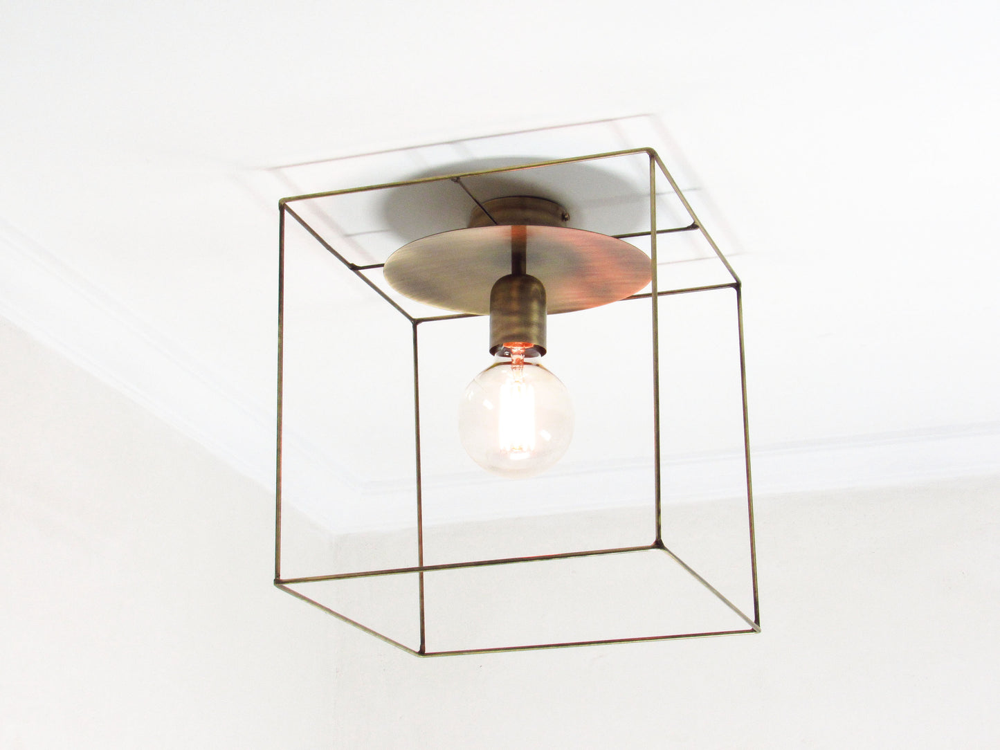 Cage Flush Mount Ceiling Light – Disc