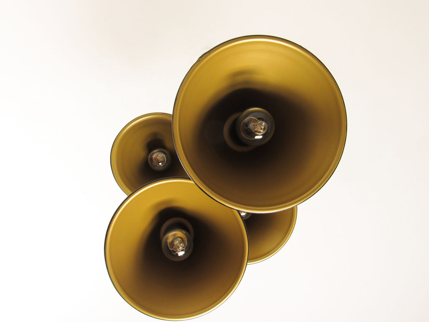 Factory Conical Pendant – 4 Light Cluster