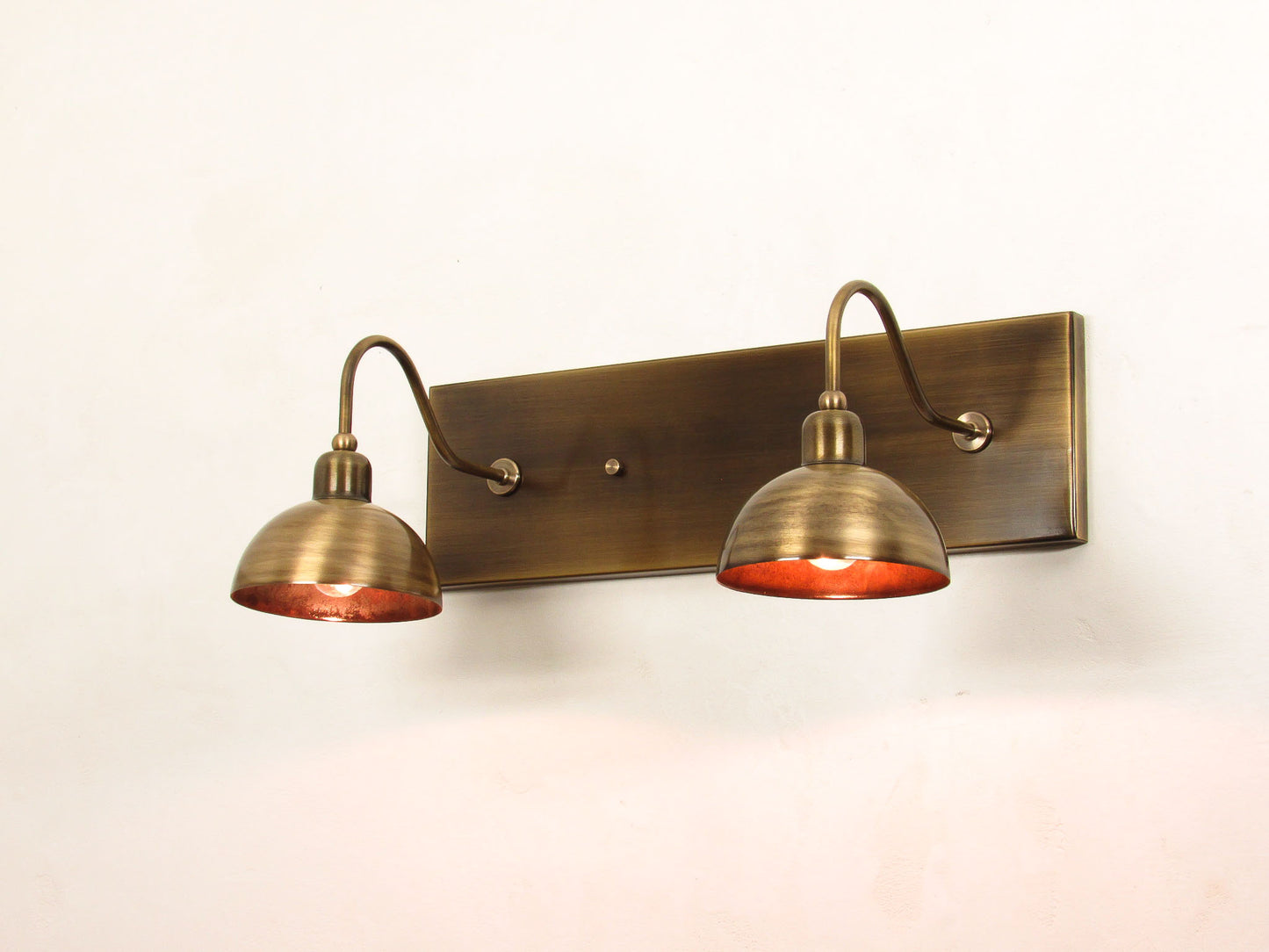 Industrial Dome Gooseneck Wall Sconce — Antique Shade Vanity Light