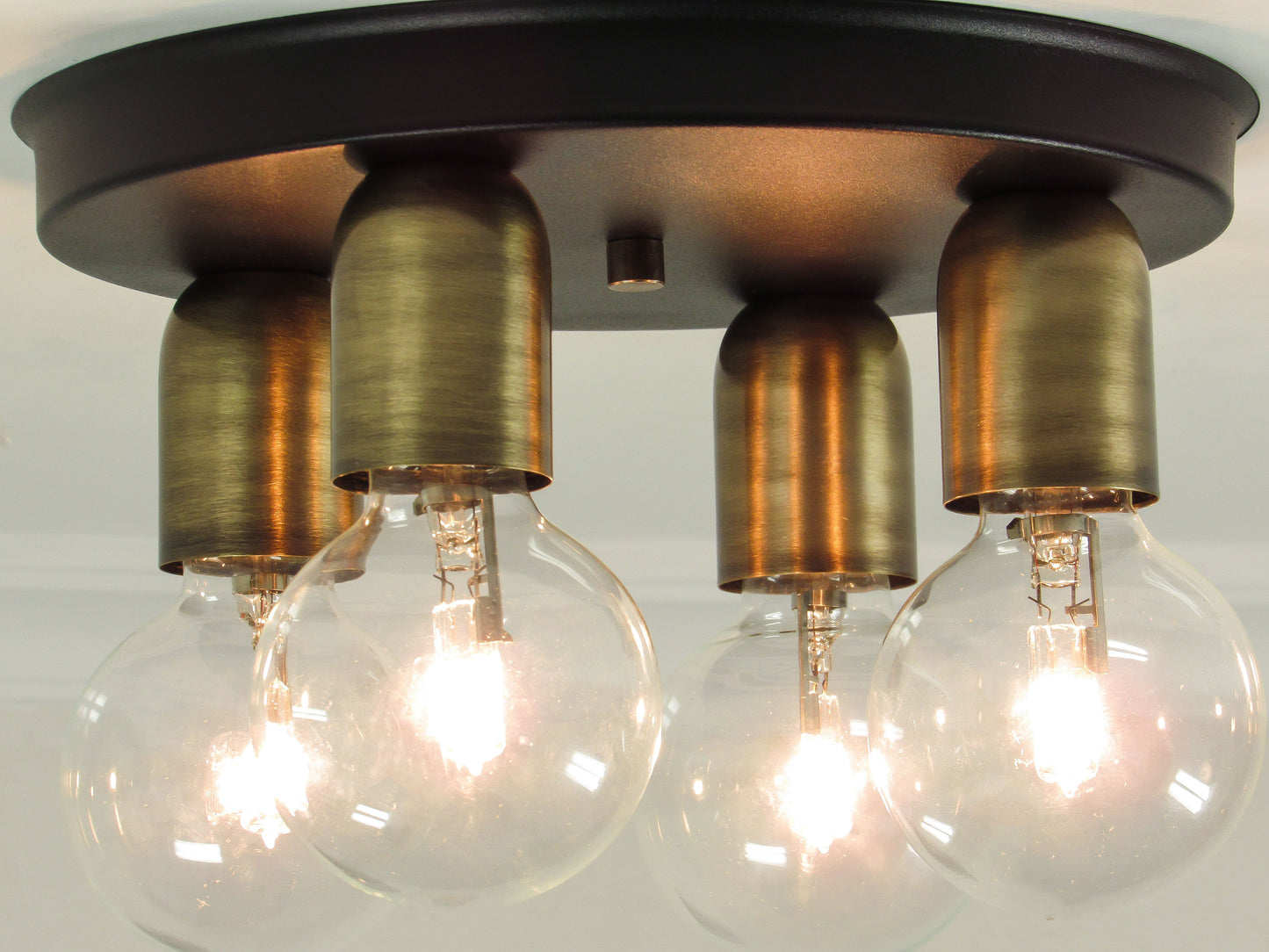 Sculptural Circular Ceiling Light — Minimal Globe Flush Mount