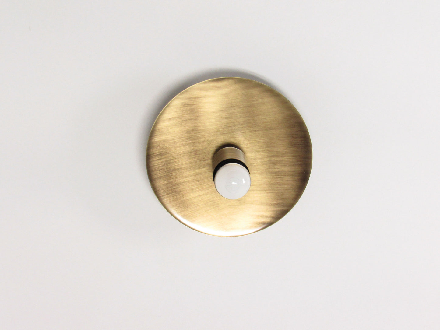 Disc Vanity Bathroom Light—Flush Mount Gold Wall Sconce