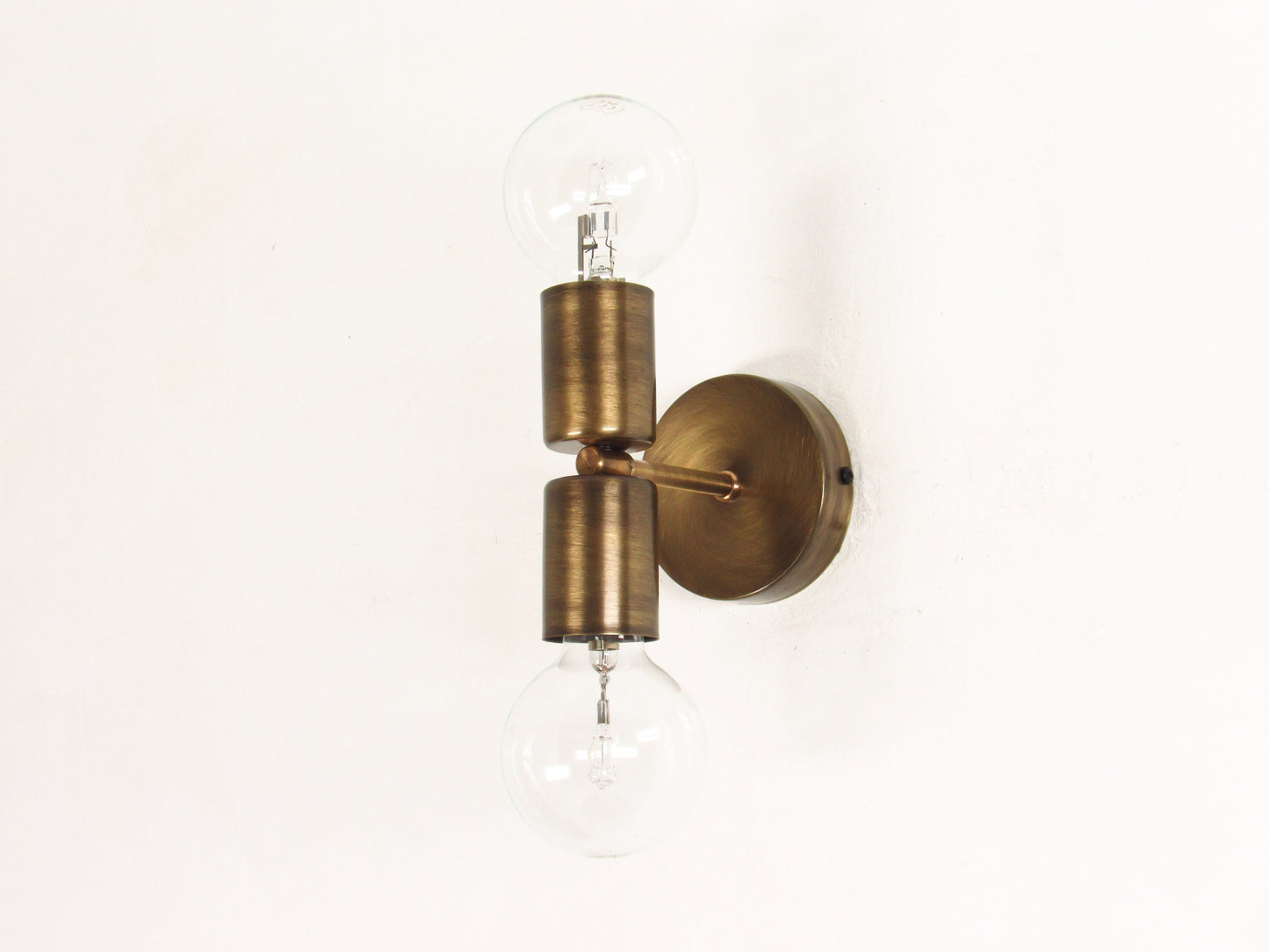 Axis Double Wall Light— Minimal semi Flush Bathroom Fixture