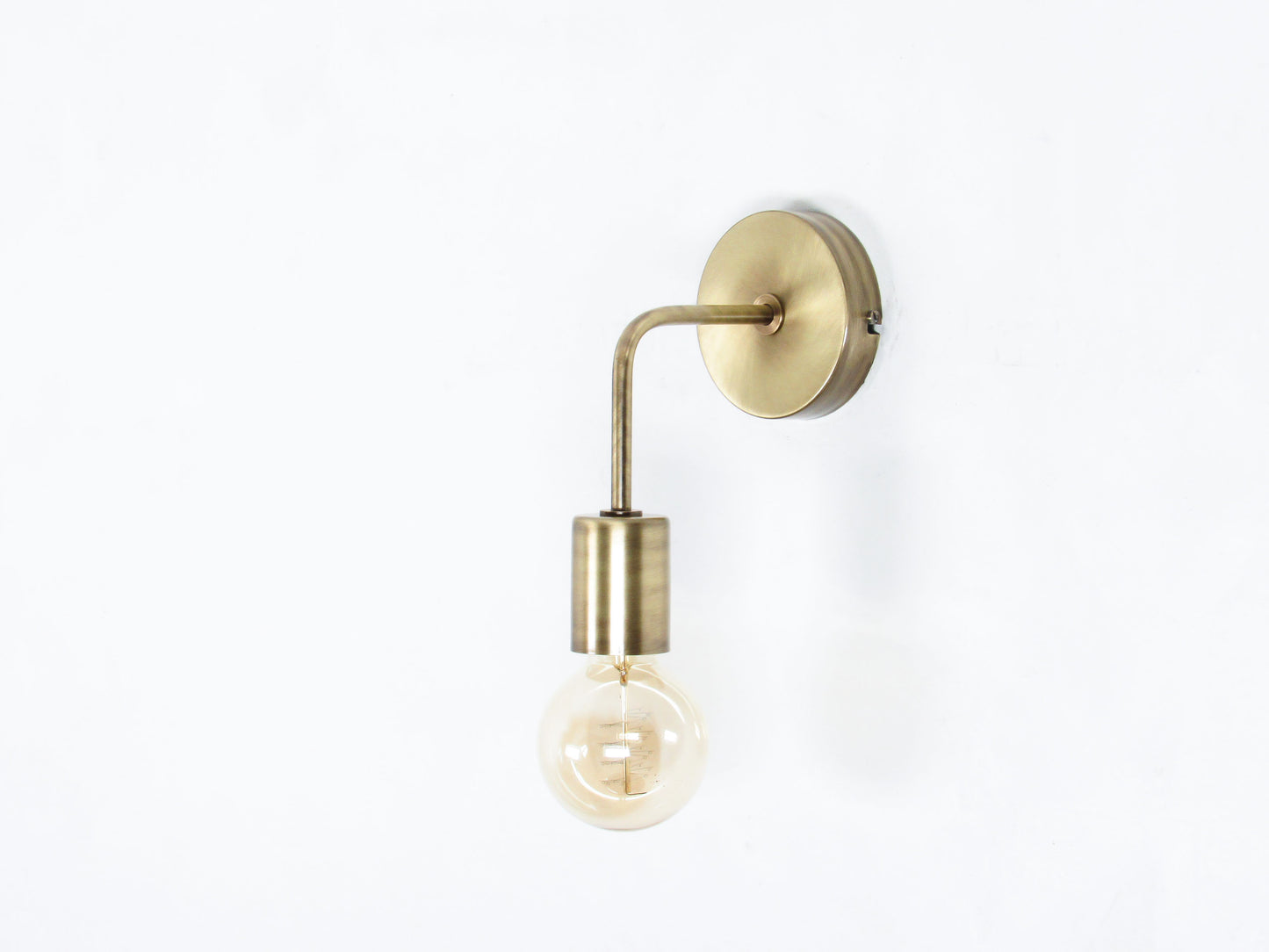 Minimal Bracket Wall Sconce — Golden Simple Light