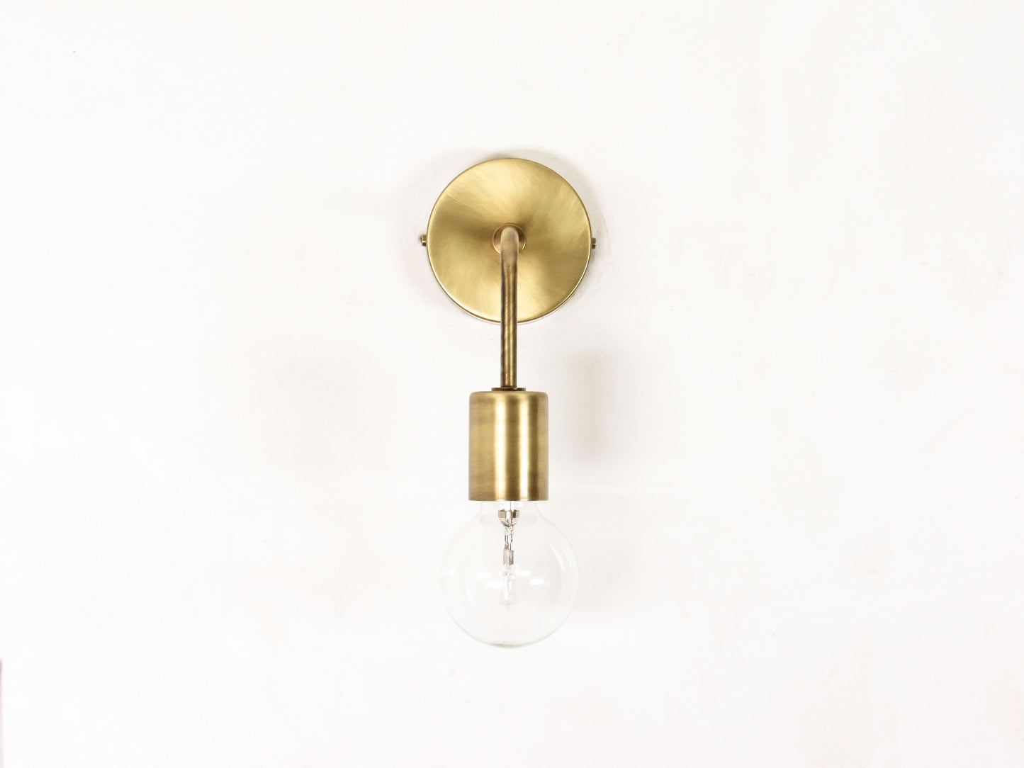 Minimal Bracket Wall Sconce — Golden Simple Light