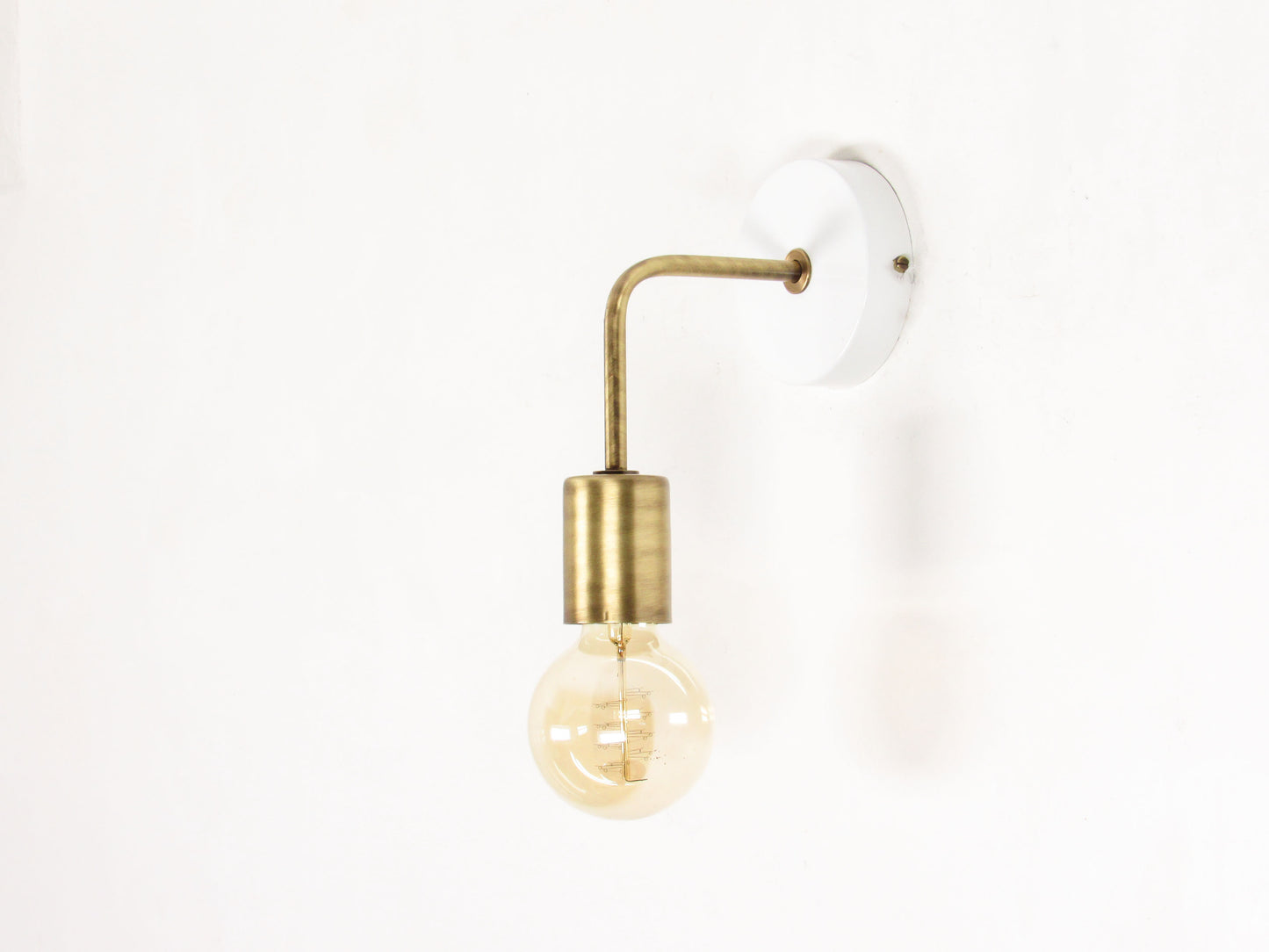 Minimal Bracket Wall Sconce — Golden Simple Light
