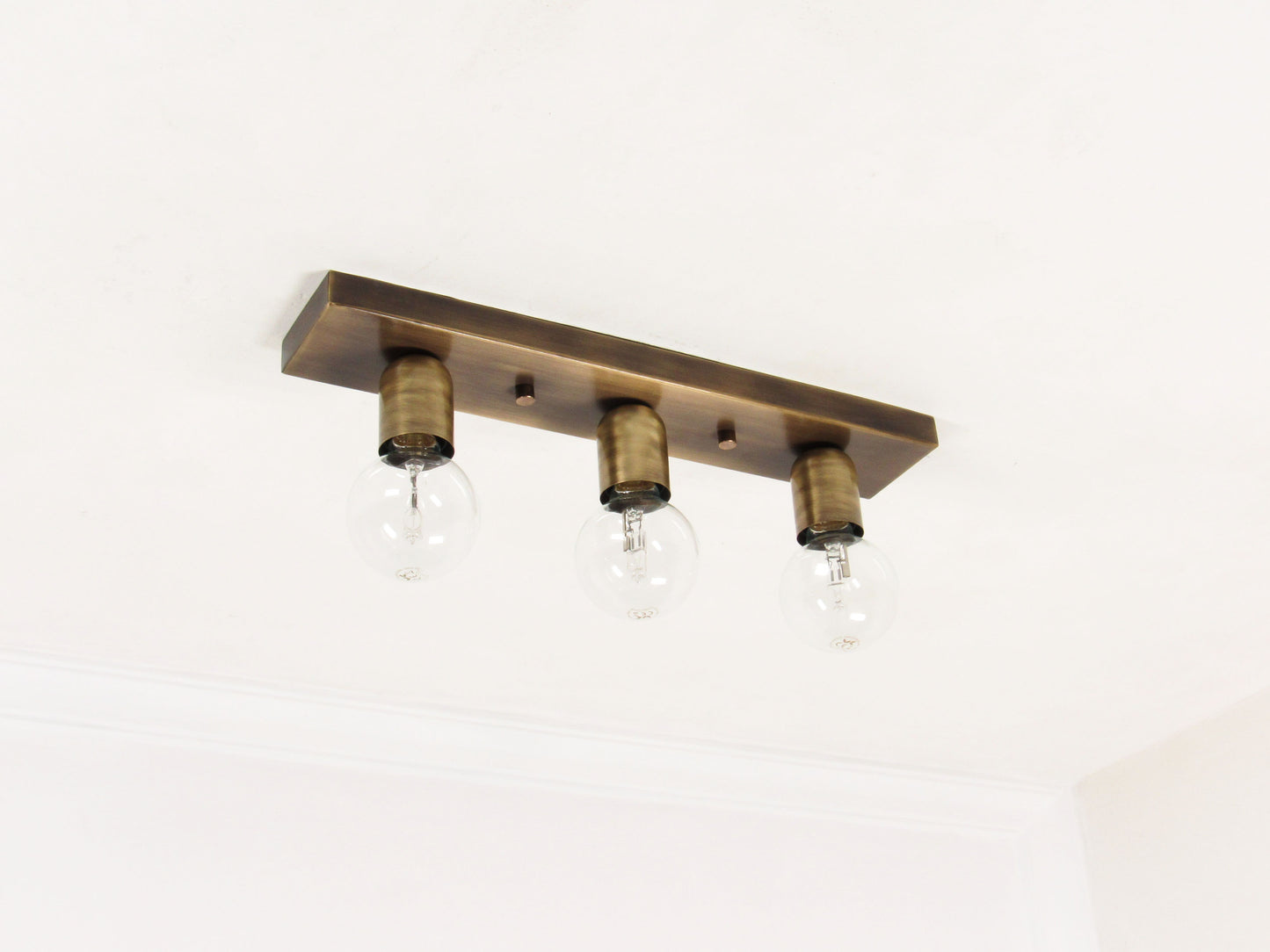 Linear Modern Globe Vanity Bar—Flush Wall & Ceiling Light