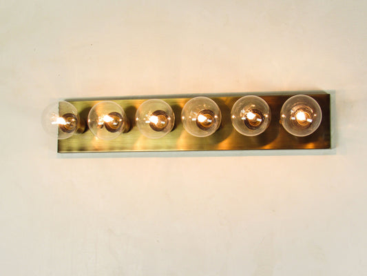 Minimalist Linear Globe Vanity Bar – Flush Ceiling/Wall Sconce