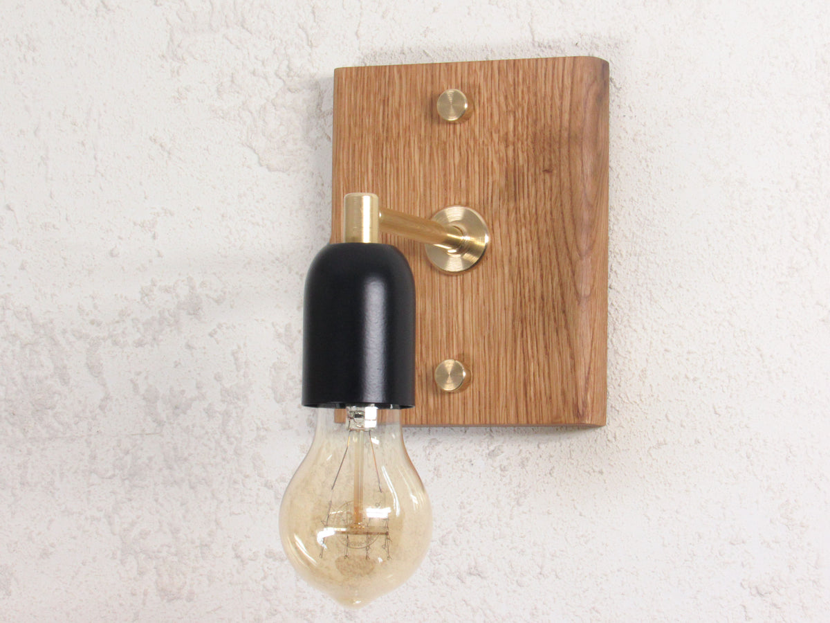 Element Oak Light—Artisan mid-century Brass Sconce