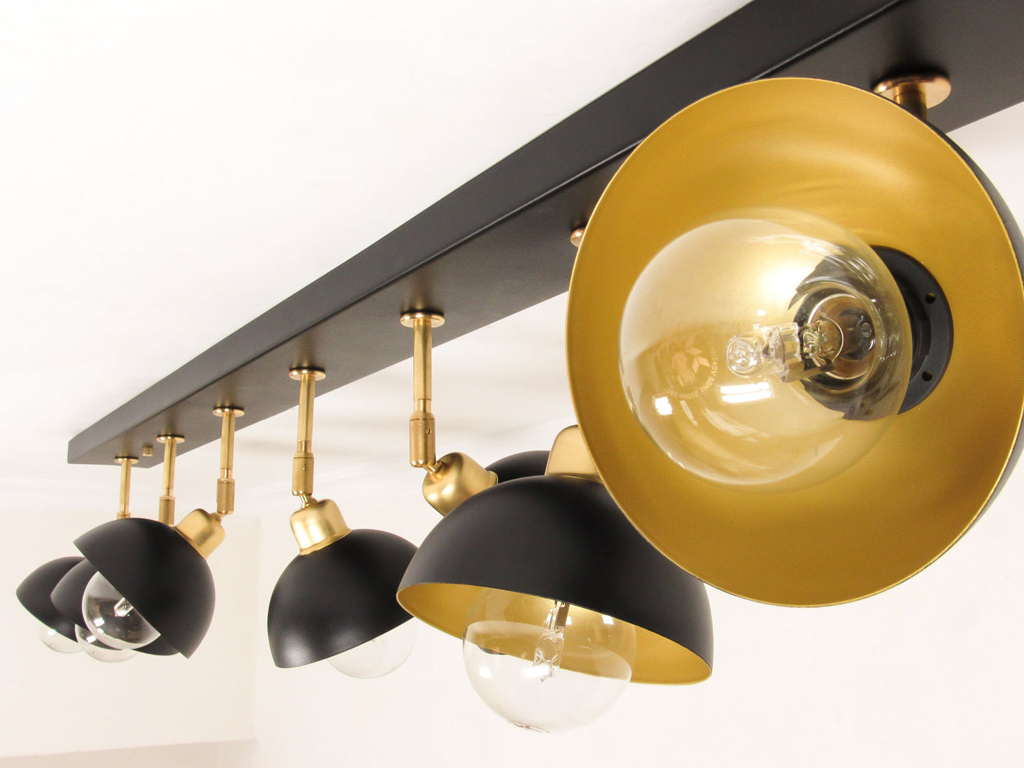 Atelier Vanity Light Bar–Brass Dome Wall Sconce
