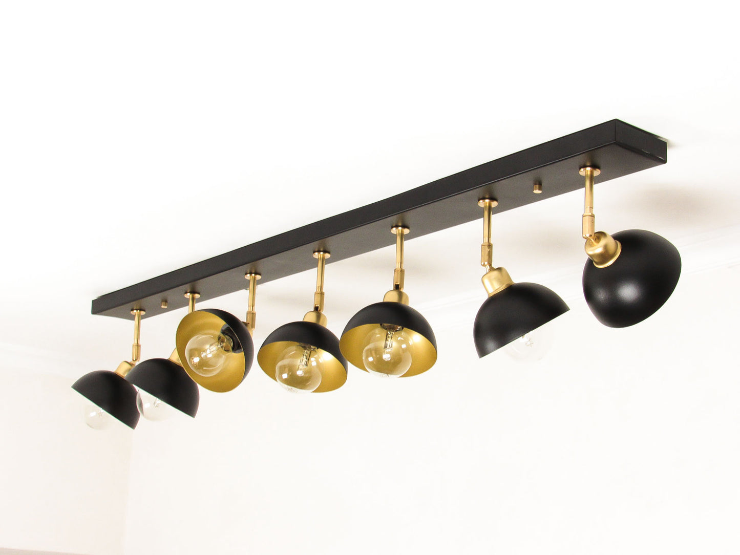 Atelier Vanity Light Bar–Brass Dome Wall Sconce