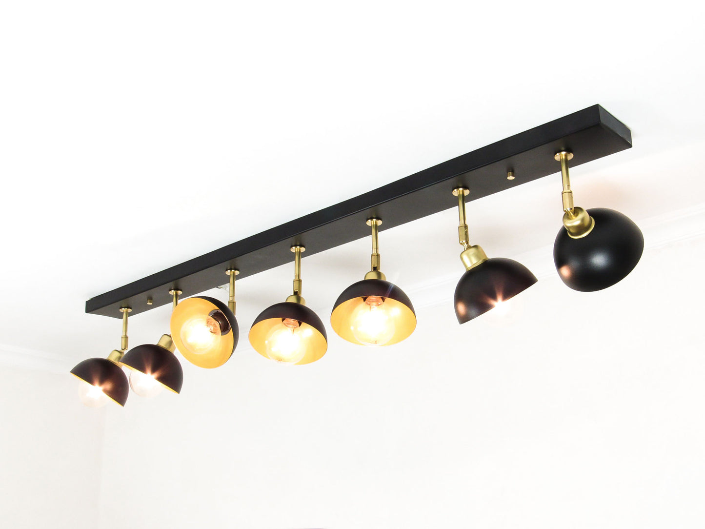 Atelier Vanity Light Bar–Brass Dome Wall Sconce