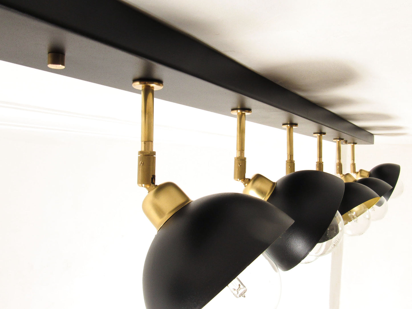 Atelier Vanity Light Bar–Brass Dome Wall Sconce