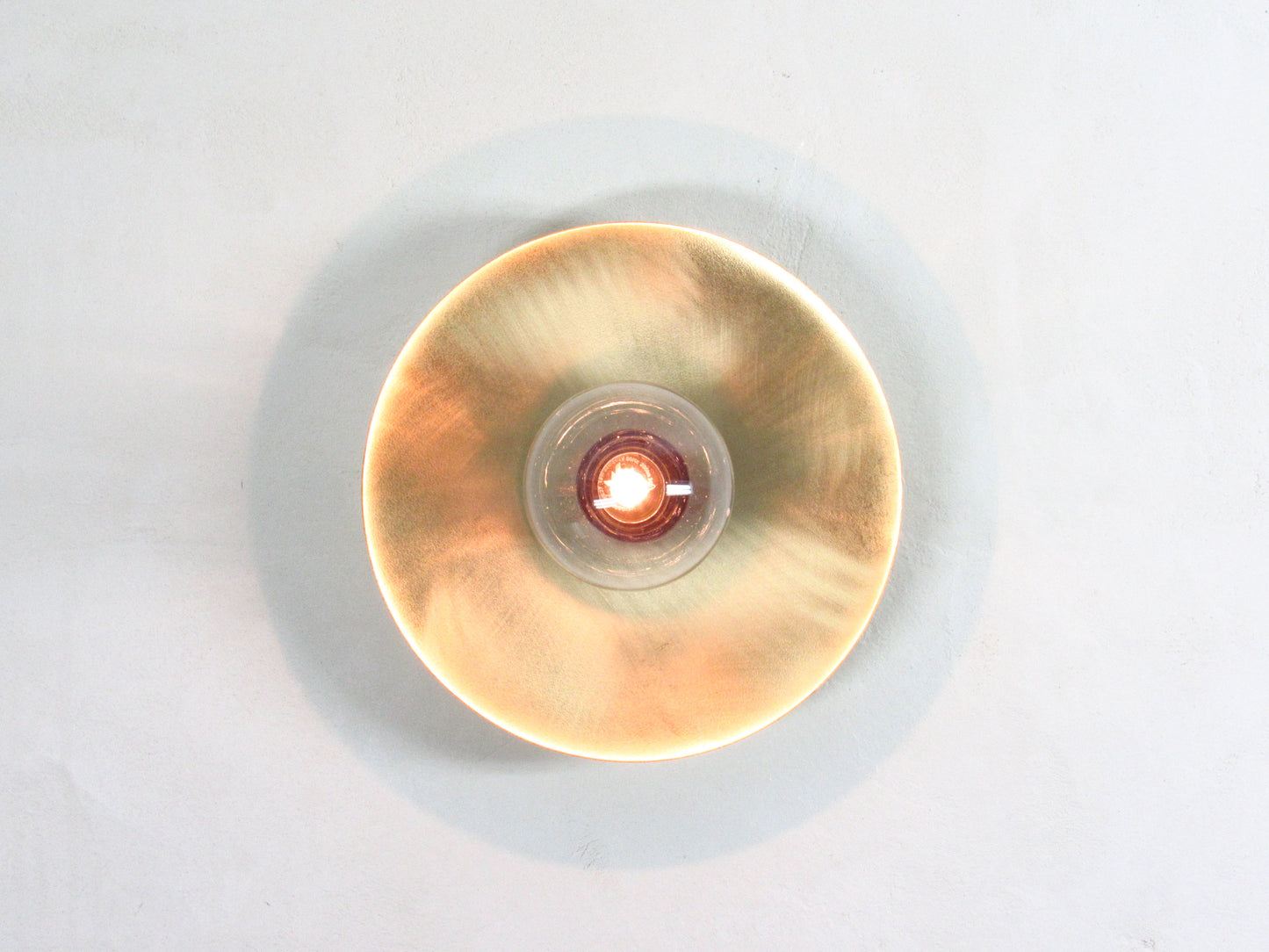 Disc Vanity Bathroom Light—Flush Mount Gold Wall Sconce