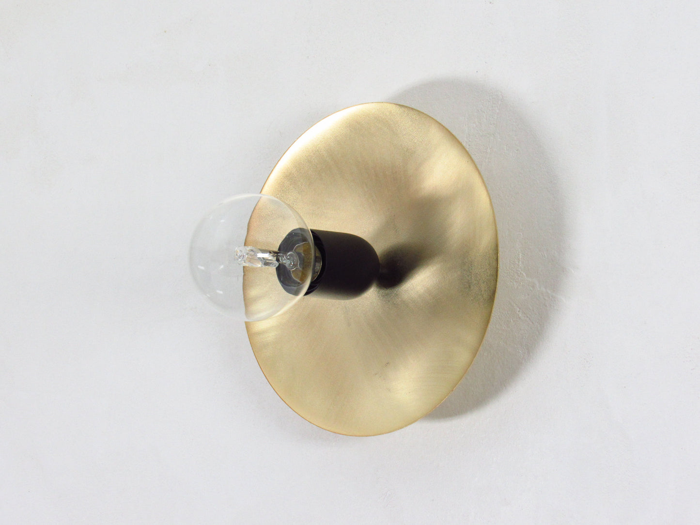 Disc Vanity Bathroom Light—Flush Mount Gold Wall Sconce