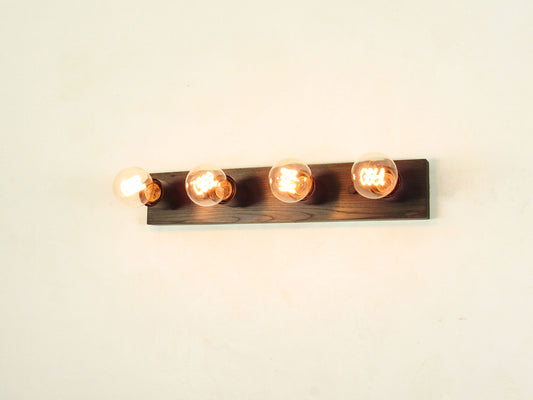 Hardwood Vanity Light Bar — Versatile Minimal Sconce