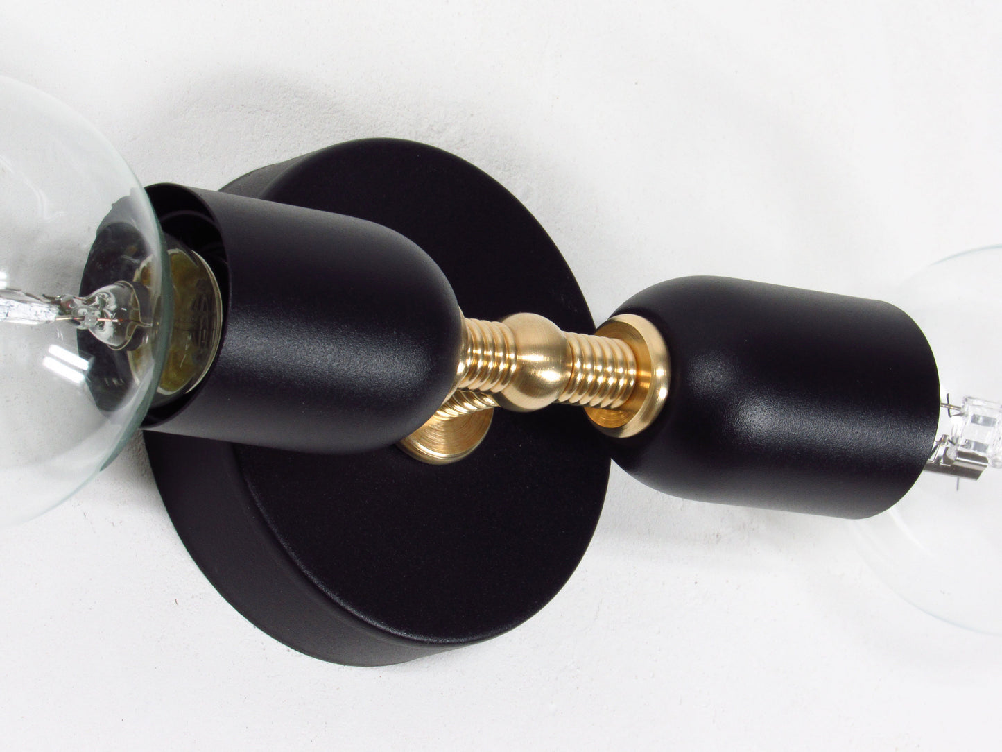 Axis Modern Brass Double Light–Bathroom Flush Mount Sconce