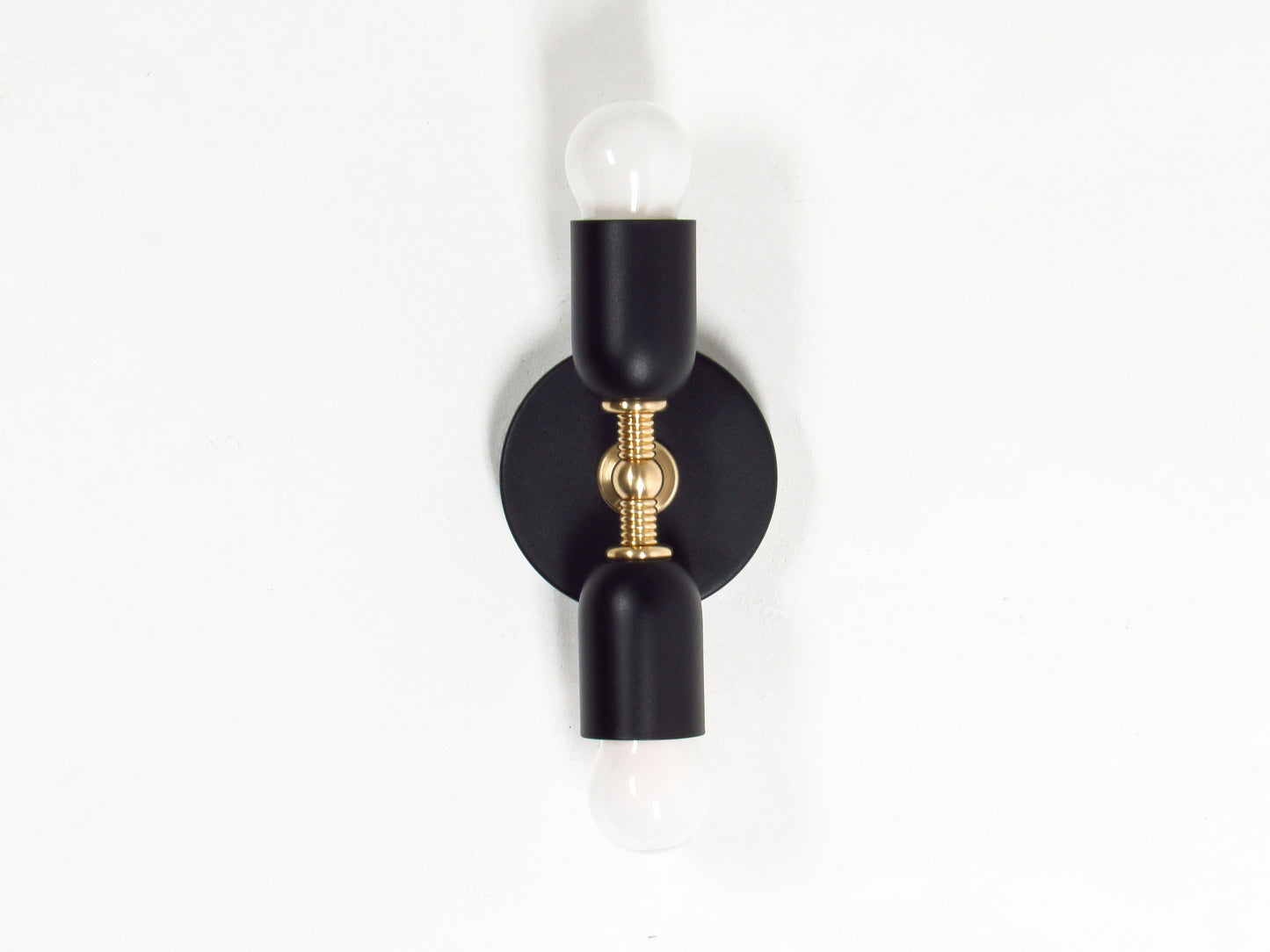 Axis Modern Brass Double Light–Bathroom Flush Mount Sconce