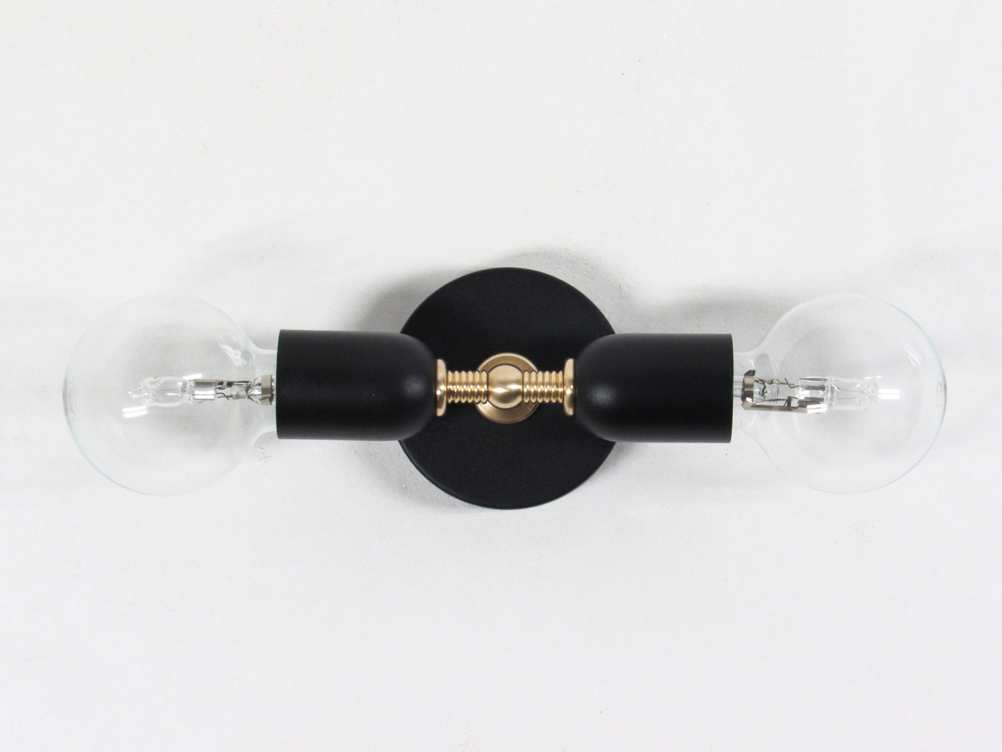 Axis Modern Brass Double Light–Bathroom Flush Mount Sconce