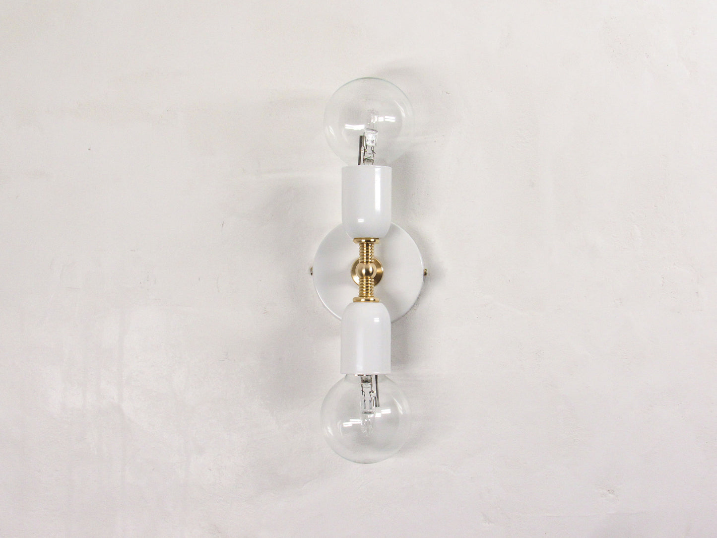 Axis Modern Brass Double Light–Bathroom Flush Mount Sconce