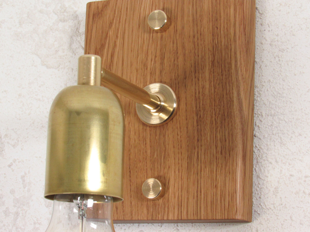 Element Oak Light—Artisan mid-century Brass Sconce