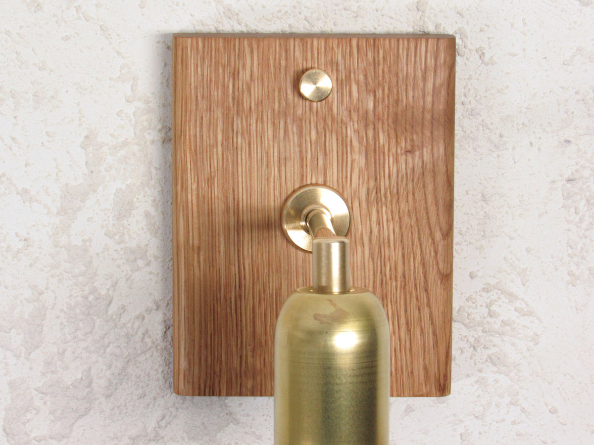 Element Oak Light—Artisan mid-century Brass Sconce