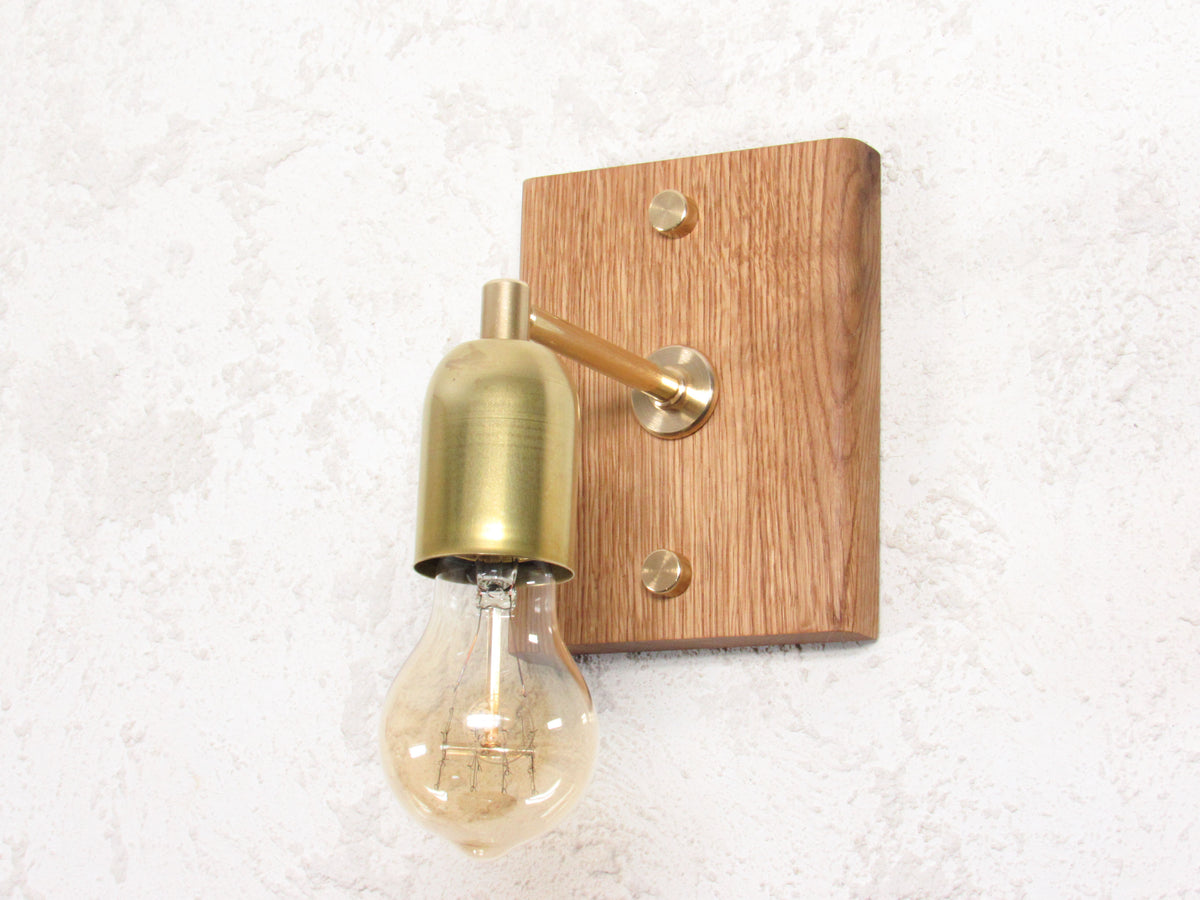 Element Oak Light—Artisan mid-century Brass Sconce