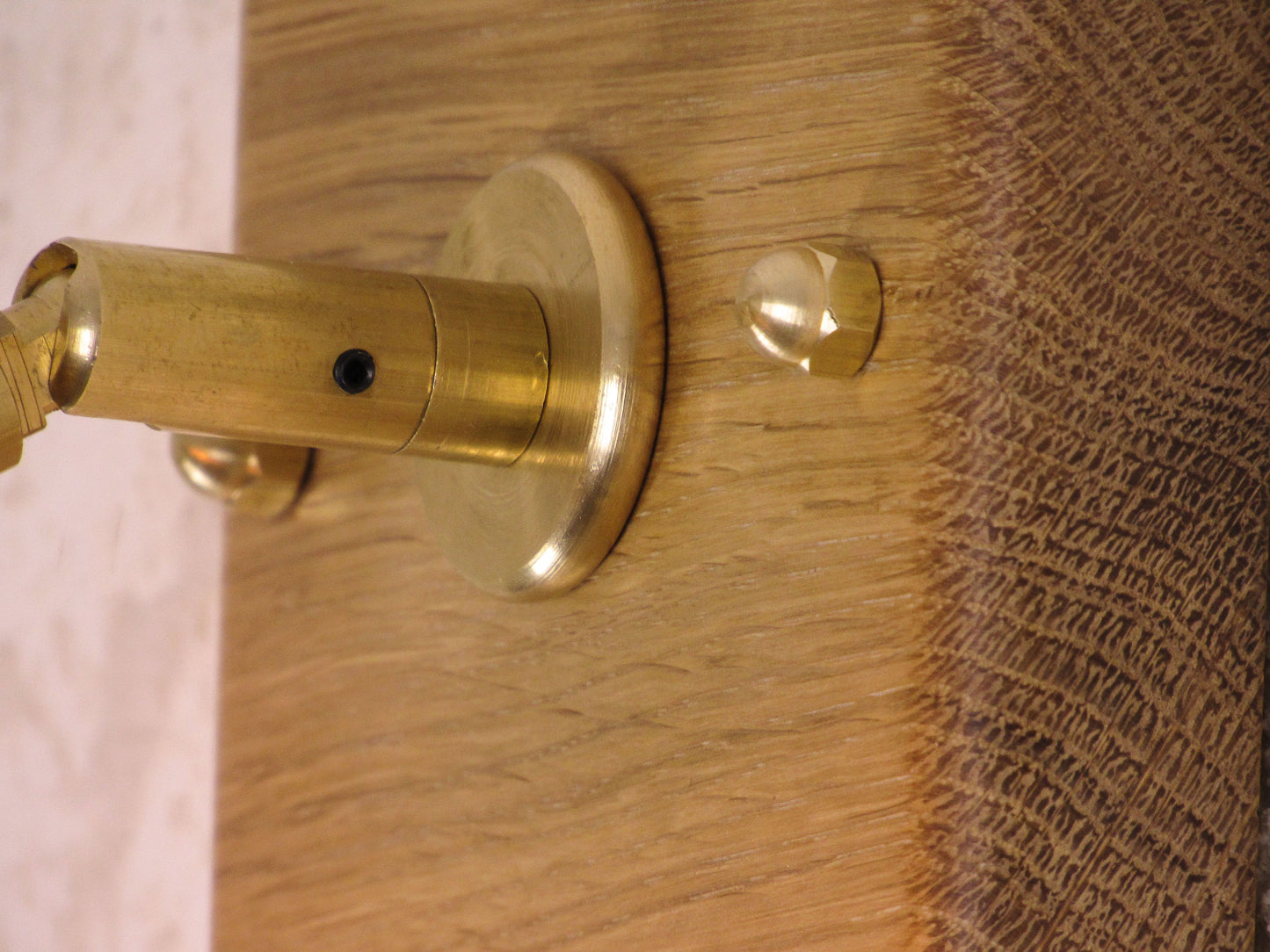 Oak Pivot Wall Light–Adjustable Brass Sconce
