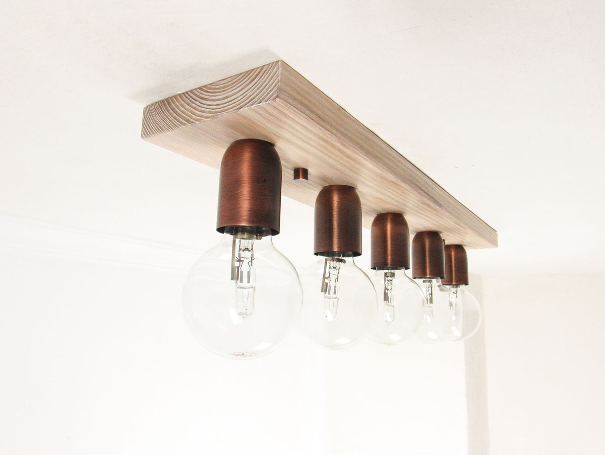 Hardwood Vanity Light Bar — Versatile Minimal Sconce, Medium