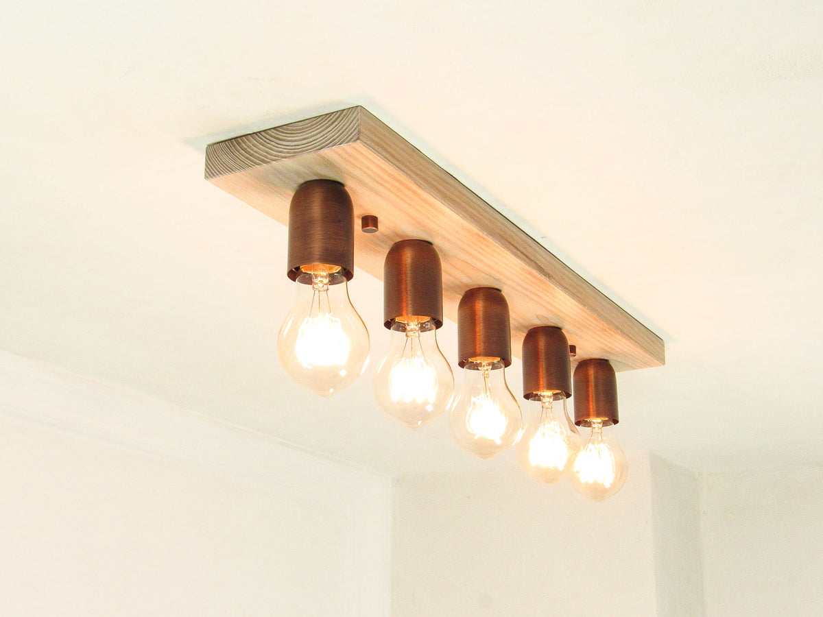 Hardwood Vanity Light Bar — Versatile Minimal Sconce, Medium