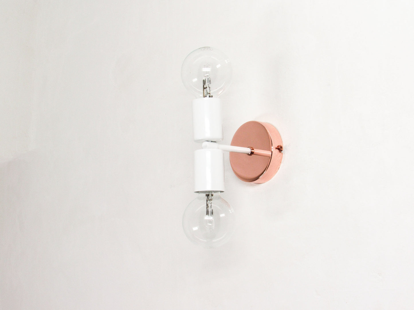 Axis Double Wall Light— Minimal semi Flush Bathroom Fixture
