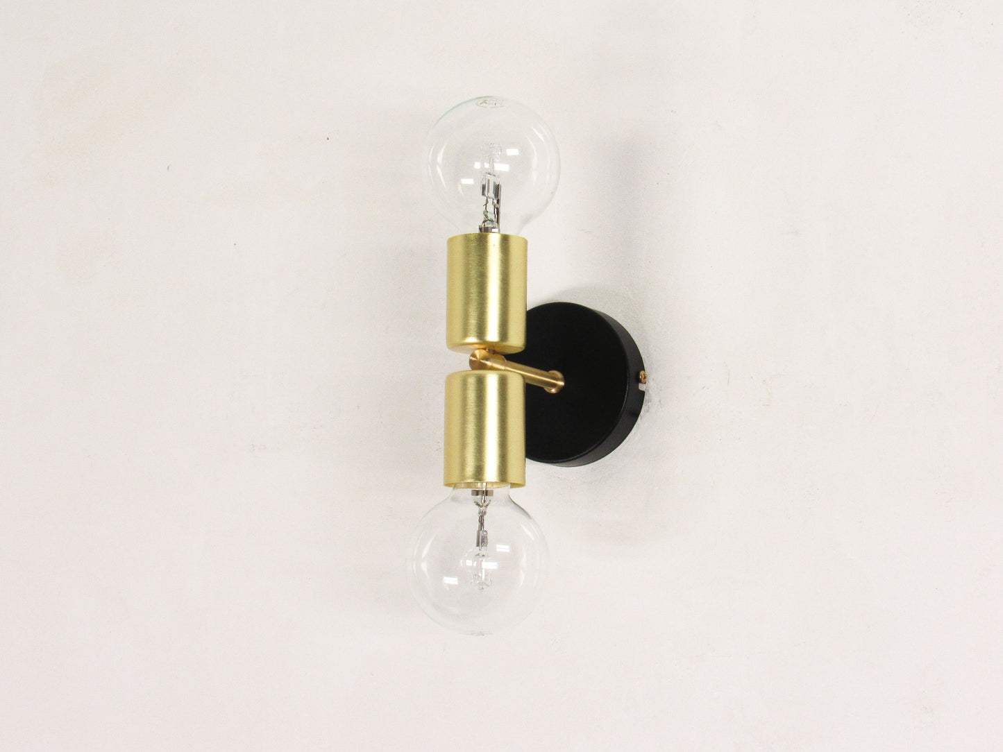 Axis Double Wall Light— Minimal semi Flush Bathroom Fixture