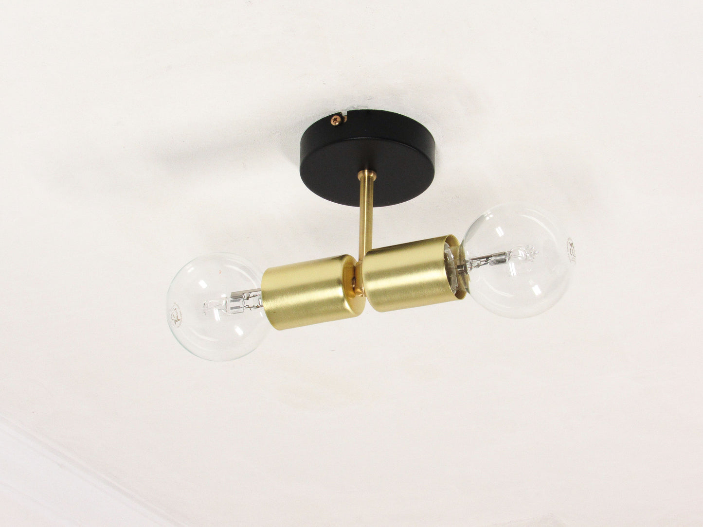 Axis Double Wall Light— Minimal semi Flush Bathroom Fixture