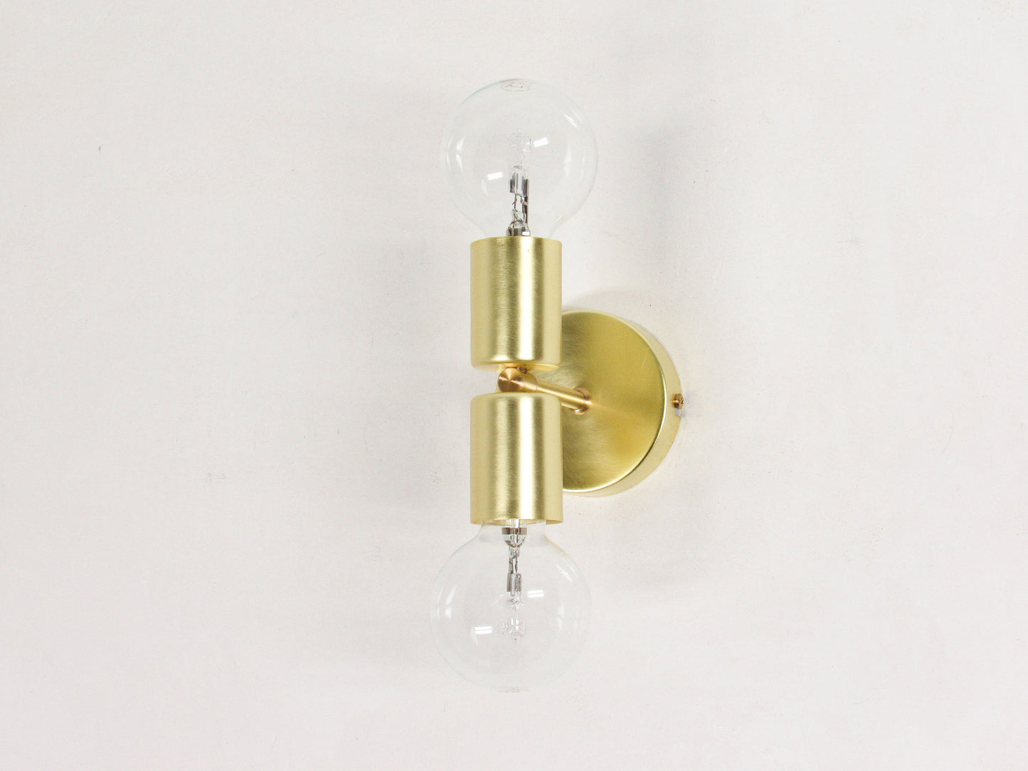 Axis Double Wall Light— Minimal semi Flush Bathroom Fixture