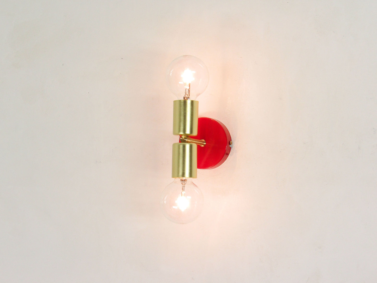 Axis Double Wall Light— Minimal semi Flush Bathroom Fixture