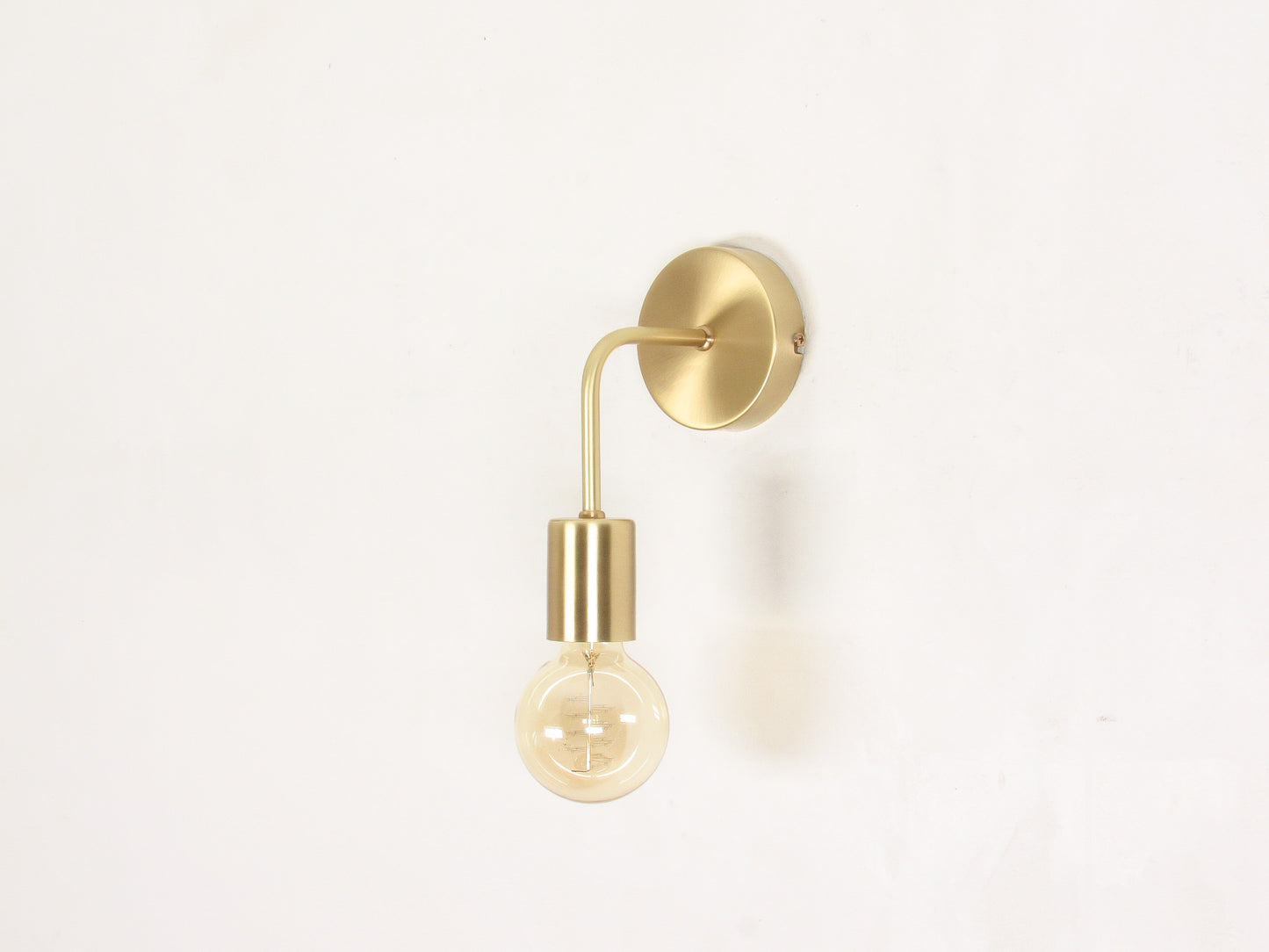 Minimal Bracket Wall Sconce — Golden Simple Light