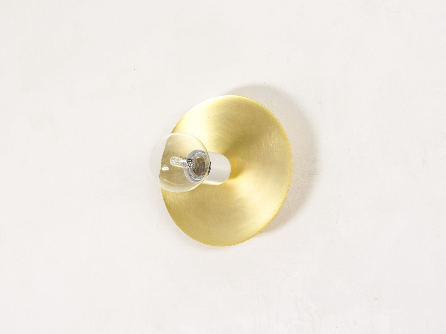 Disc Vanity Bathroom Light—Flush Mount Gold Wall Sconce