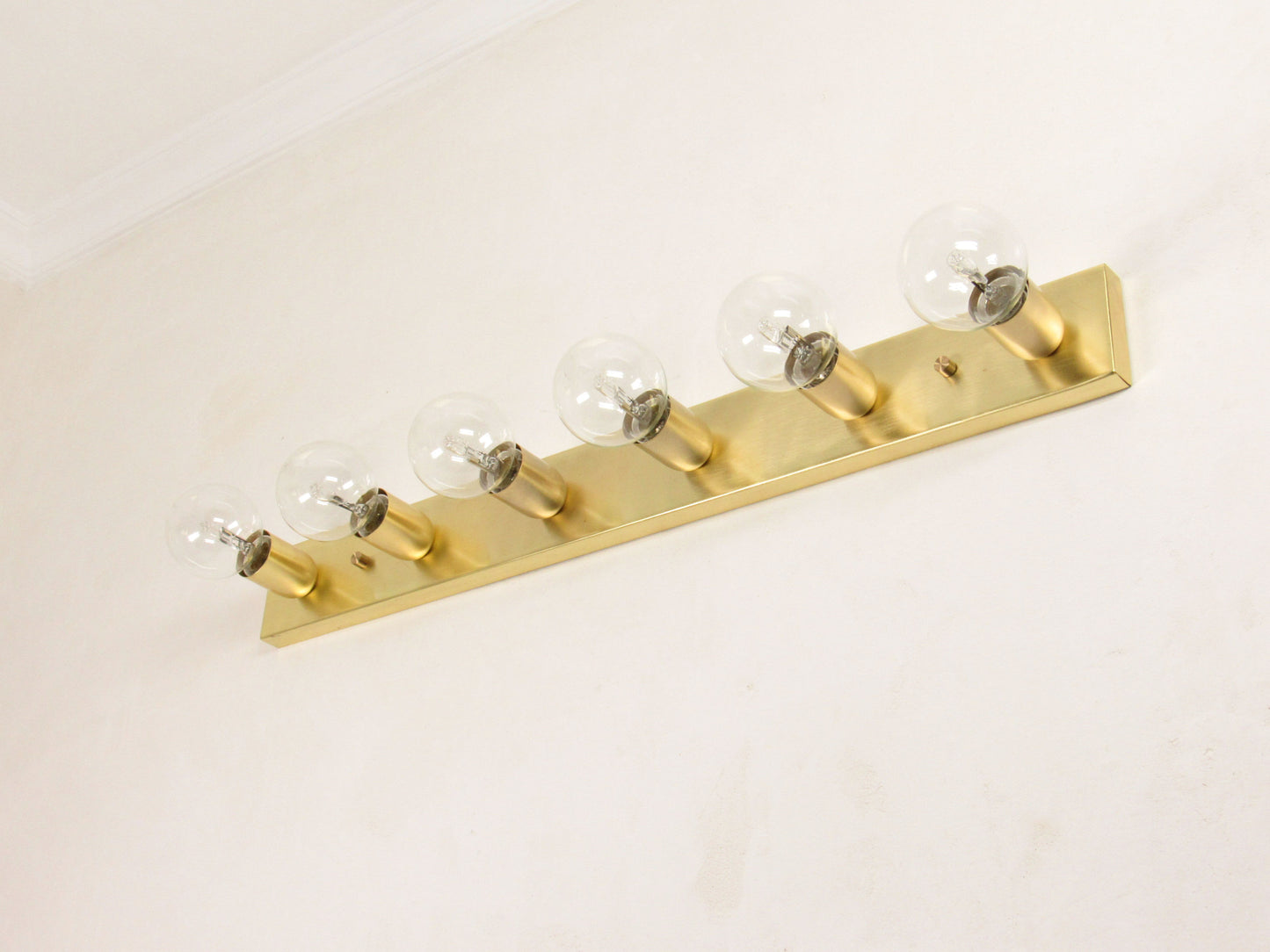 Linear Modern Globe Vanity Bar—Flush Wall & Ceiling Light