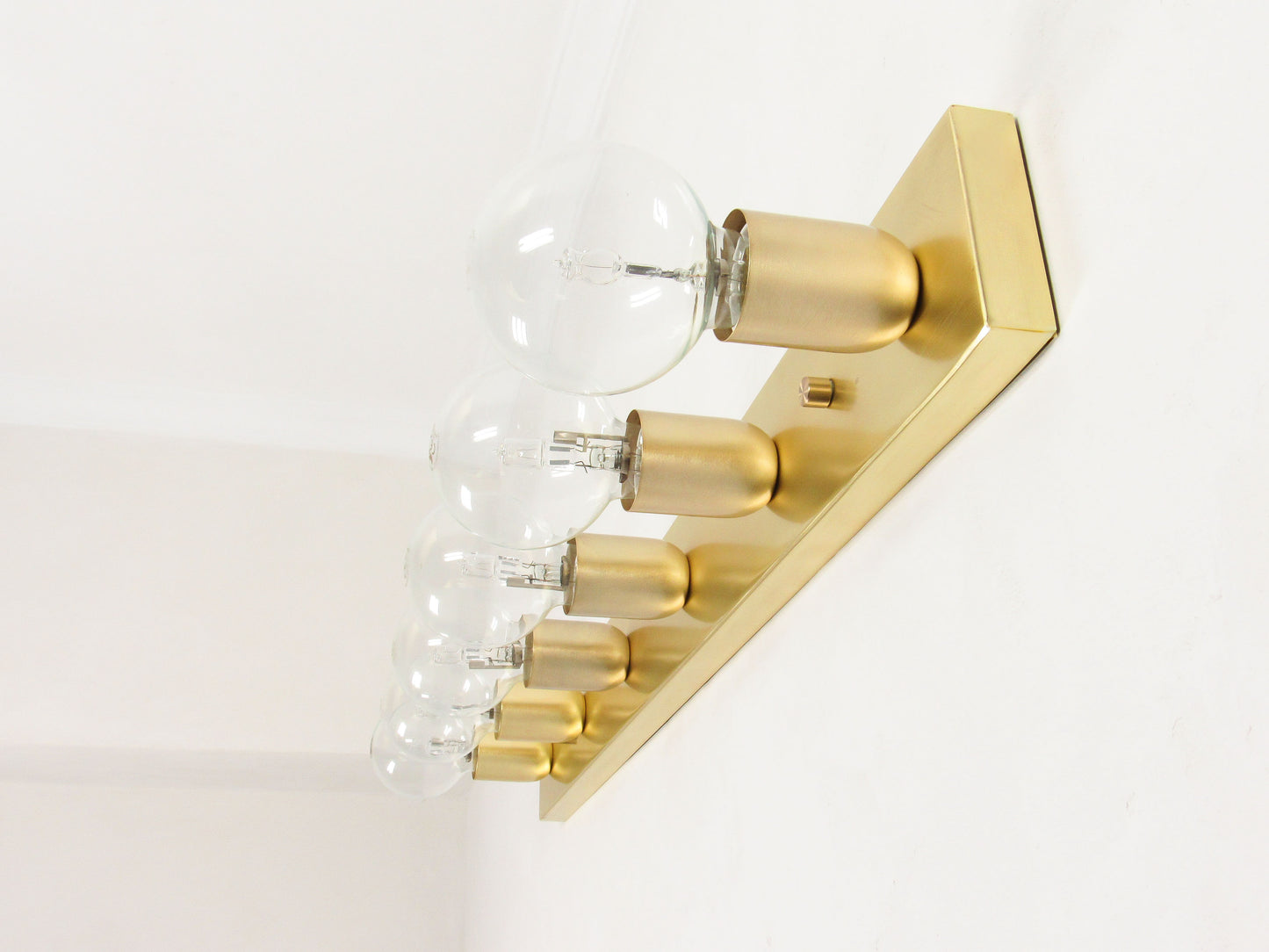 Linear Modern Globe Vanity Bar—Flush Wall & Ceiling Light