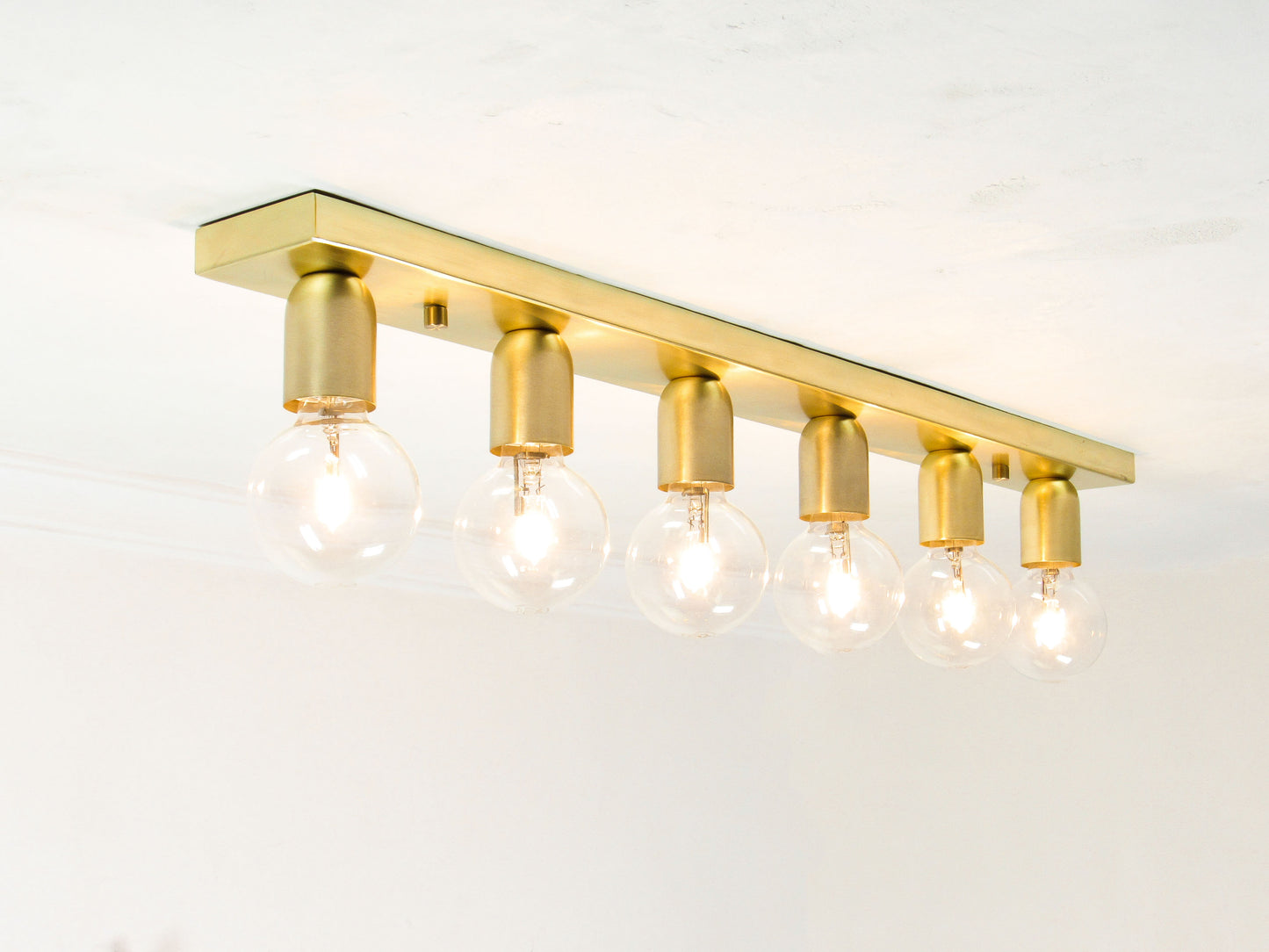 Linear Modern Globe Vanity Bar—Flush Wall & Ceiling Light