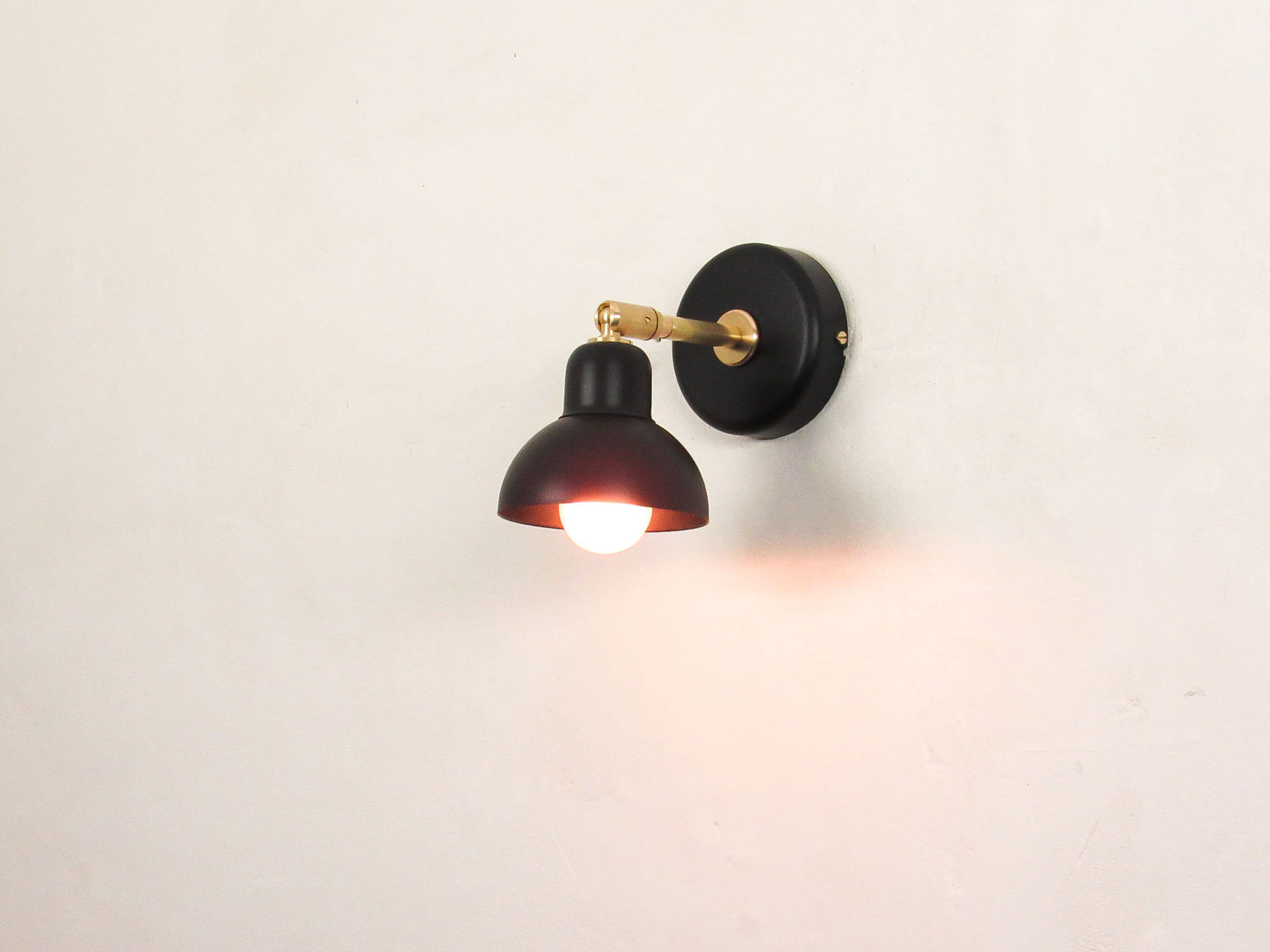 Adjustable Brass Wall Light–Task Dome Sconce