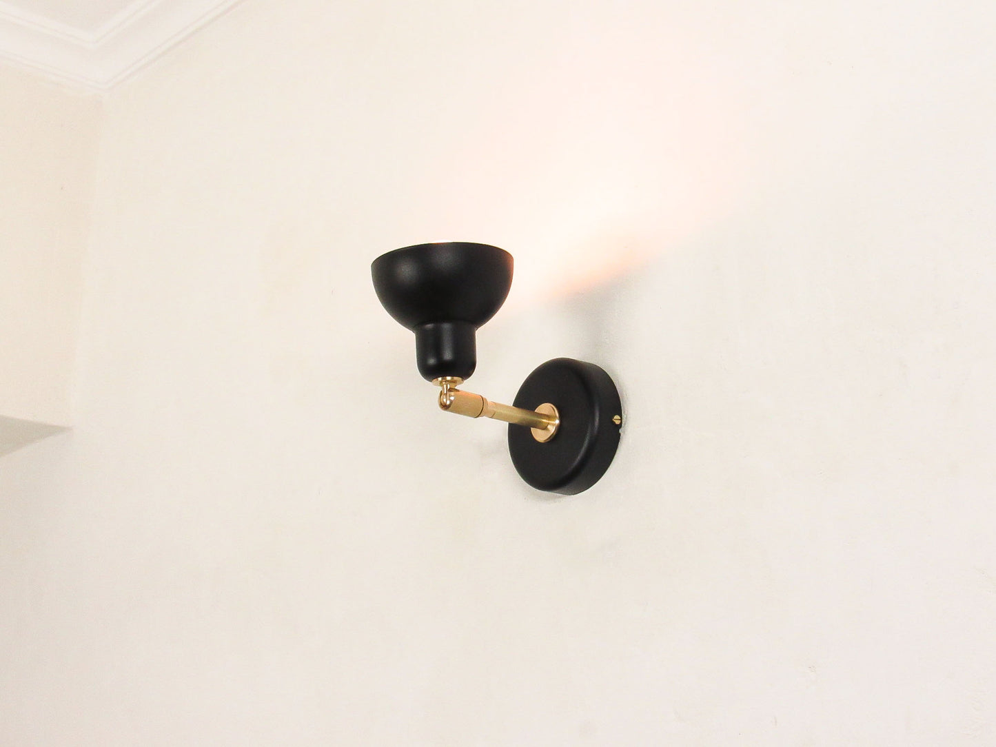 Adjustable Brass Wall Light–Task Dome Sconce