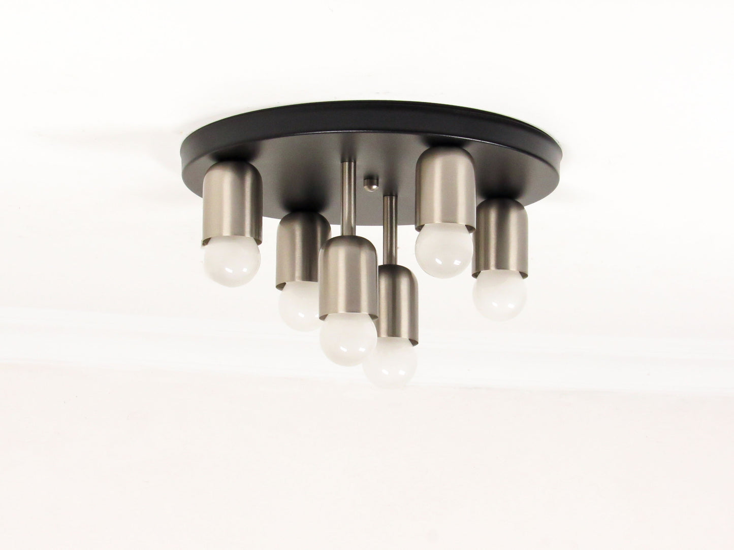 Sculptural Circular Ceiling Light — Minimal Globe Flush Mount