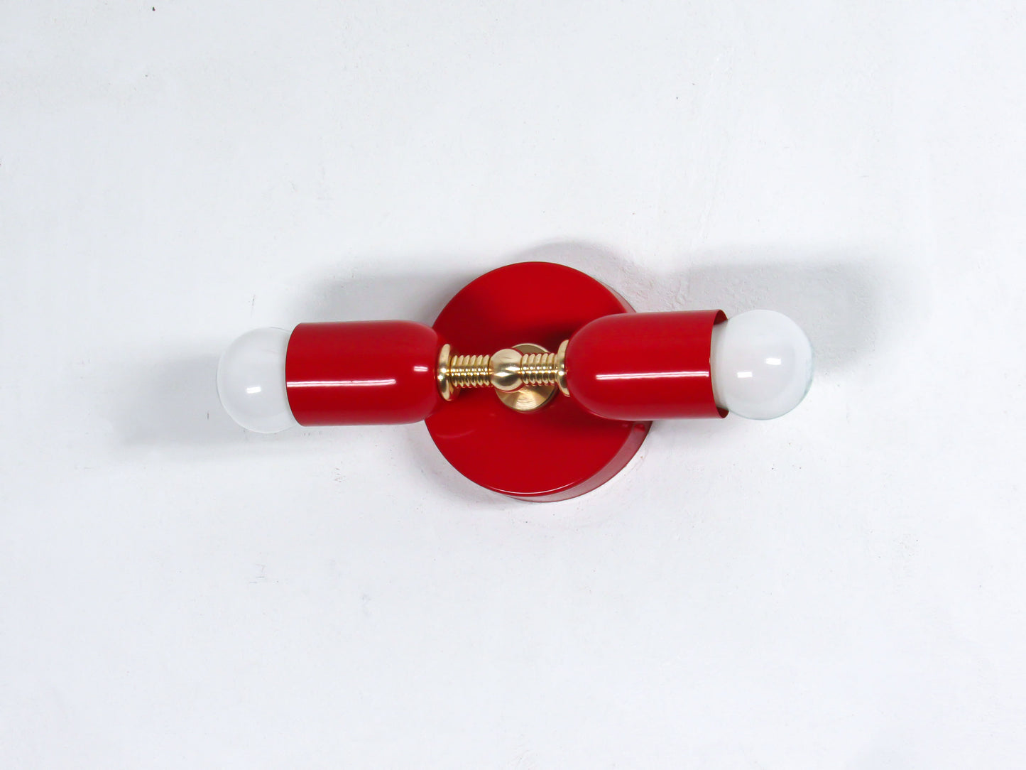 Axis Modern Brass Double Light–Bathroom Flush Mount Sconce