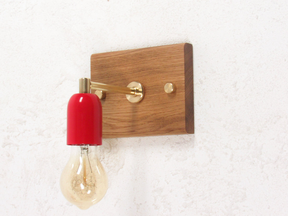 Element Oak Light—Artisan mid-century Brass Sconce