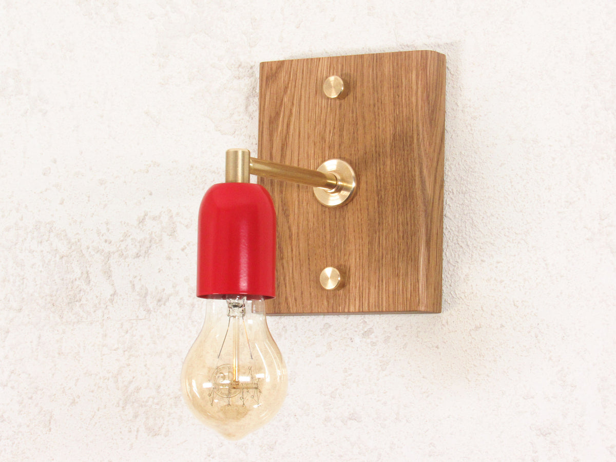 Element Oak Light—Artisan mid-century Brass Sconce